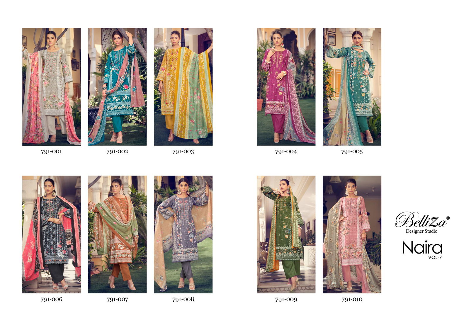 Belliza Naira Vol 7 Cotton Designer Dress Material Collection
